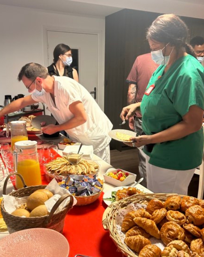 Brunch du personnel soignant EHPAD Lille l'Arche 59